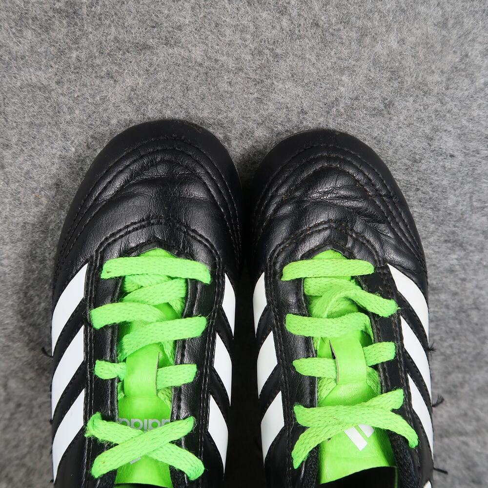 Adidas Shoes Kids 11 Sport Cleats Soccer Football Goletto FG Black White Green - Picture 7 of 11